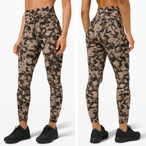 Lululemon Invigorate High-Rise Tight 25" Everlux In Dispersed Light Raw Linen - Picture 1 of 9